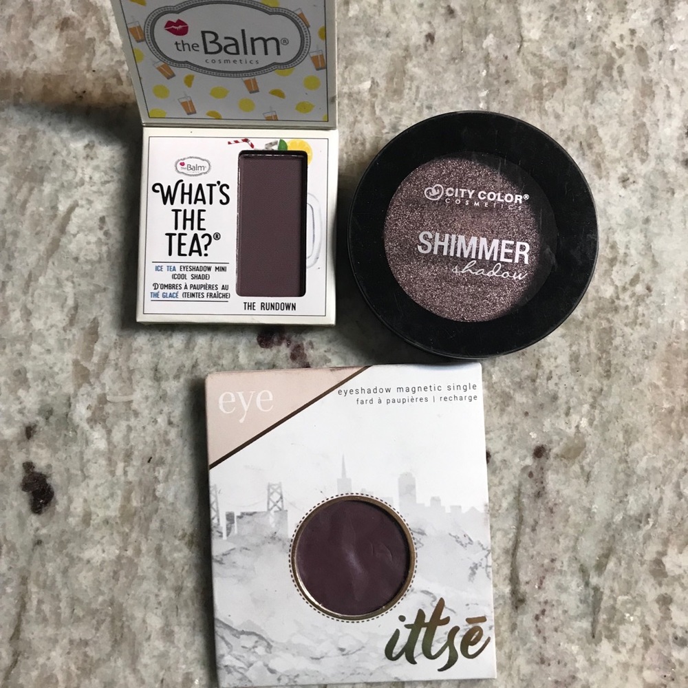 Eye shadow sample lot shimmer dark color palate